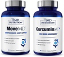 1MD Ernæring MoveMD & CurcuminMD Plus Bundle | Doktor formulert med kollagen, Turmeric Curcumin og Boswellia Serrata | Joint Health Supplement
