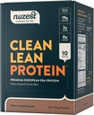 Nuzest - Pea Protein pulver - Clean Lean Protein, Premium Vegansk Plante Basert Protein pulver, Dairy Free, Glutenfri, GMO Free, Protein Shake, Rich Chokolade, 0.9 oz, (pakke med 10)