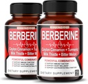 8 i 1 Berberine Supplement - Per Capsule Tilbyr - Støtte Digestion, Immunitet - med Ceylon Cinnamon, Melk Thistle, Turmeric, Bitter Melon