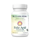 Dr. Clark Folic Acid (Vitamin B9) Supplement - 1 mg, 100 Gelatin kapsler, essensiell B-vitamin for daglig helse
