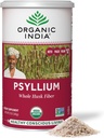 ORGANIC INDIA Hele Psyllium Husk Powder Organic - Psyllium Husk Fiber Supplement, Digestionsstøtte, Vegansk, Glutenfri, Ikke-GMO, Oppløselig & Uoppløselig Fiber Kilde - 12 oz (Pack of 1)