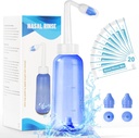 Neti Pot Sinus renseflaske - Gentle Nasal Vaskeflaske Nese Renser for effektivt trykk Irrigatio 300 ML med 20 Nasal Vaske salt pakker