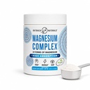 Magnesium Complex Powder - 8 typer magnesium, L-treonat (Magtein), Glykinat, Malate og mer for hjernehelse, avslapping, maksimal absorpsjon - Uslavored, 30 serveringer