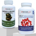 Bricker Labs Joint Comfort and Sukker Balance ® Omega Cyclo Mussel for felles helse + Big-V Triple Strength Vanadyl for Blood Sukker Support