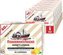 Fisherman 's Venn Cough Drops, Cough Suppressant og Sore Throat Lozenges, Sugar Free Honning-Lemon, 5.52mg Menthol, 240 Drops (6 Pakker med 40)