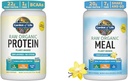Livshage Økologisk Vegansk Uflavorert Proteinpulver 22g Komplet Plante Basert Rå Protein & Vegansk Protein pulver - Rå organiske måltid erstatningsshakes - Vanilla - Pea Protein