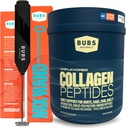 BUBS Naturals Collage Peptides pulver og blanding Wand Bundle, kollagen for kvinner og menn, Hydrolysert Peptides, Unflavored Pasture hevet Gras Fed, Keto Vennlig, 20 oz Collage Tub (28 Serveringer) +1 Wand