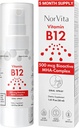 Vitamin B12 Spray 500 mg (150 serveringer) - Hurtig absorpsjon MHA Complex (Metylkobalamin, Hydroxycobalamin, Adenosylcobalamin) - Vegan, ikke-GMO, flytende B12 Supplement