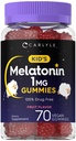 Carlyle Kids Melatonin Gummies | 1 mg 70 greve | Frukt Flavor Gummy | Vegansk, ikke-GMO, Glutenfri