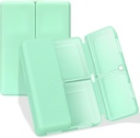 FYY Daily Pill Organizer, 7 Compartments Portable Pill Case Reisepill Organizer,[Folding Design] Pill Box for Purse Pocket å holde vitaminer, Cod Liver Oil,Supplements og Medisinering-Green