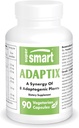 Supersmart Adaptix (Avansert Formula) - 8-i-1 Planteekstrakter - Adaptogen Urter med Ashwagandha, Astragalus, Ginseng, Reishi ikke-GMO & Glutenfri - 90 Vegetariske Kapsler