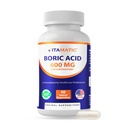Vitamatisk Boric Acid Vaginal Capsule Shell Suppositories 600 mg USP Grade Boric Acid i vegetarisk Capsule Shell - 60 Telling