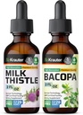 BIO KRAUTER Melk Thistle Tinktur 2 Fl. Oz. & Bacopa Tinktur 2 Fl. Oz.