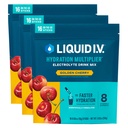 Liquid I.V.® Hydration Multiplier - Golden Cherry | Elektrolytt pulverdrikk Bland | 3 Pack (48 Serveringer)