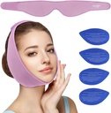 NEWGO visdom tenner ispakke hode Wrap for ansikt oral kirurgi, Jaw ispakke for ansikt med 4 Hot Cold Gel pakke for TMJ, tannekstraktion, Tonsilektomi gjenoppretting - lilla