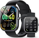Smart Klokke for menn kvinner (Answer/Make Calls), 1.91" HD Smartwatch med hjertefrekvens skjerm søvnmonitor, IP68 Vanntett, 115+ Sportsaktivitetssporere med pedometer, Fitness Watch for Android/iOS