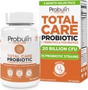 Probulin Total Care Probiotic Supplement, daglig Gut, Digestive og immune helse Probiotika Kapsler for menn og kvinner, 20 milliarder CFU, Vegan, 90 greve flaske