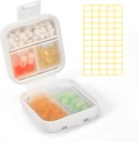 Dynippy Daily Pill Organizer 5 Sammenligninger Bærbar Moisture bevis liten pille tilfelle for Pocket Purse reise piller boks bærbar medisin Vitamin Fish Oil Holder Container (hvit)