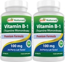 Best Naturals Vitamin B1 som Thiamin Mononitrat 100 mg 120 tabletter (120 greve (pakke på 2))