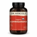Dr. Mercola Organic Ashwagandha - Støtter energiproduksjon og adrenal helse - 800 mg Per Serving - Ikke-GMO, Glutenfri og soya-fri - Certified USDA Organic - 180 kapsler (90 Serveringer)
