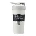 BlenderBottle Strada Shaker Cup isolert rustfritt stål vannflaske med Wire Whisk, 24-Ounce, hvit