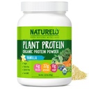 NATURELO Plante Proteinpulver, Vanilla, 22g Protein - Ikke-GMO, Vegansk, Ingen Gluten, Dairy eller Soja - Ingen kunstige Flavors, Syntetisk Fargelegging, Preservativer eller Additiver - 20 Services