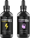 Vitamin B6 og vitamin B1 Bundle - 2 oz hver - flytende dråper