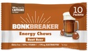 Bonk Breaker Energi Chews, Dairy-Free, Glutenfri ingredienser for å gi rask energi og fokus, 1 eske med 10 pakker, Root Beer