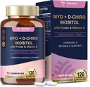 Totaria Inositol Supplement - 3075mg Myo-Inositol & D-Chiro Inositol Capules Plus vitamin D3, Folat, Ideell 40:1 Ratio - Hormonell balanse for kvinner & ovarian* Støtte | Vegansk, ikke GMO - 120 Caps