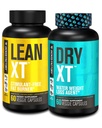 Jacked Factory Stim-fri vekttap Stack - Lean XT Stim-fri fettforbrenner og tørr XT vannpiller for å lindre reduksjon (30 dagers forsyning)