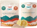 Digestive enzymer Prebiotiske Fiber Supplement pulver Bundle - Daglig Gut Helse + Magnesium pulver for dyp søvn, regelmessighet, Bloating & Citrus Relief - Citrus (37 Serveringer)