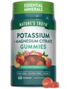Naturens Sannhet Kalium Magnesium Citrat Gummies | 60 greve | Vegan, ikke-GMO & Glutenfri Supplement