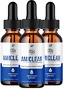 Amiclear Drops Sunn Formula - Diett Supplement Drops - Ekstra styrke Amiclear flytende dråper, Grape frø, Amiclear Drops Vurderinger (3 Pack - 180 ML)