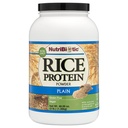 NutriBiotic Plain Rice Protein, 3 Lb (1,36kg) | Lav karbohydrat, Vegansk & Rå Proteinpulver | Vokset og prosessert uten kjemikalier, Gluten eller GMOs | Keto vennlig & lett å digest