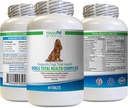 Hunde Sunn Coat Supplement - Hunder Total Helse Complex - Naturlig - Beste Hår Coat Immune Øye tenner UTI helse - quercetin for hunder - 1 flaske (60 behandlinger)