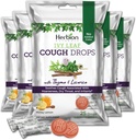 HERBION Naturals Ivy Leaf Cough dropper med Thyme & Licorie, Honning Lemon Flavor, Soothes Cough, for voksne og barn over 6 år, 125 greve, pakke med 5