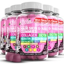 Multimane Collage Gummies med Biotin Keratin Hyaluronsyre Bamboo Vitamin A C vitamin D Vitamin E Folate Sag Palmetto Silica B3 vitaminer Håret og negler Gummies av Clean Nutra