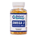 Omega 3 1000mg Fish Oil 100 Konsentrert Softgels av naturlige systemer - Omega 3 Kosttilskudd - Kapsler for daglig diett - EPA - DHA - Perfekt for hjerte, øye, hjerne og ledd