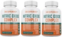 3 flasker nitric oksidkompleks 3500 mg per servering L-arginin HCL AKG AKG Alpha Ketoglutarate Citrullin maling 360 Totale kapsler