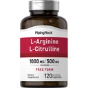 Piping Rock L-Arginine L-Citrulline Supplement 1500 mg | 120 kapsler | Gratis skjema piller | for menn og kvinner | Ikke-GMO, Glutenfri