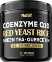 Rød Yeast Rice 13500mg Grønn Te 4500mg Quercetin 4500mg Supplement og mer - Støtte hjerte helse, immunsystem og kroppsbalanse - 60 kapsler