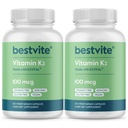 BESTVITE vitamin K2 100 mg som MK-7 (240 vegetariske kapsler(120x2) - Ingen stearates - Vegan - Ikke GMO - Glutenfri