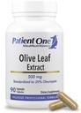 Pasiente En Olive Leaf Extract 500 mg | Supplement for å støtte immun- og hjertehelse* | Standardisert til 20% Oleuropein | 90 kapsler