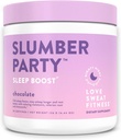 Love Sweat Fitness Sleep Boost Powder | Slumber Party sjokolade | Forbedrer søvn, støtter muskelgjenvinning | Vegansk, Glutenfri, Ikke-GMO | 28 Serveringer