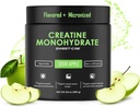 Kreatinmonohydrat – 5g kreatinmonohydratpulver – Avansert kreatin for kvinner og menn – bulktilskudd Kreatin – Delicious Fruit Punch Flavor – 10oz (40 Serveringer, Sour Apple)