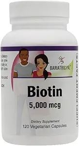 BariatricPal Biotin 5 000 mikrog lett svelge kapsler (120ct flaske)