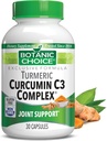 Botanisk valg Curcumin C3 Kompleks med Bioperine - voksen daglig supplement - 30 piller