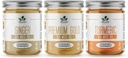 Plant Basert Jeff Organic Sea Moss Gel Bundle med turmerisk, Ginger, Plain, 3x16 oz. Naturlig Wildcraft Superfood, immunforsvar og digestiv støtte, ikke-GMO, Vegan og Keto