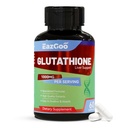 Glutation Supplement 1000mg Antioksidant Supplement - Premium Vegan formel for immunstøtte, Skin Brightening & Liver Detox - Allergen-fri, Ikke-GMO, Effektiv velvære Boost (60 kapsler)
