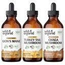 Wild & Organic Lion's Mane, Tyrkia Tail & Chaga Mushroom Tinkturer